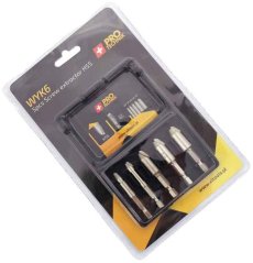 5-teiliger gebogener Schraubenausdreher-Satz, 6HRAN-Schaft, XL-TOOLS