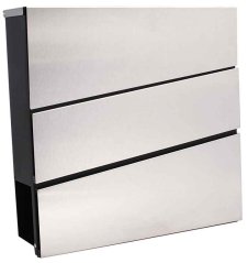 Briefkasten 37x10x37cm, rechteckiger Edelstahl, XL-TOOLS