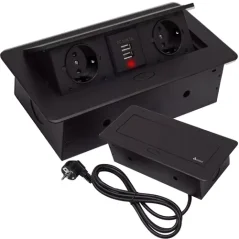 USB utičnica skrivena u ploči stola - dupla Izoxis 21446