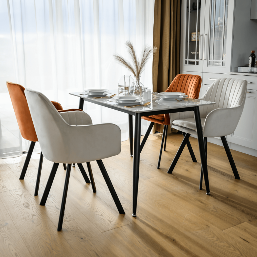 Designer-Sessel, Terrakotta-Samtstoff, AURIL