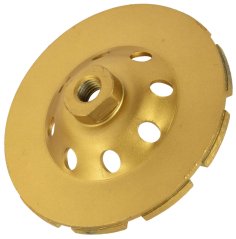 Gyémánt csiszolókorong 125 mm-es, kétsoros, M14-es menettel, betonhoz, HEIDMAN (akce)