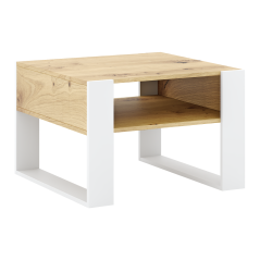 Klubska mizica, artisan hrast/bela, CARA 2