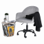 Krzesło biurowe, Tkanina Velvet jasnoszary/czarny, EROL