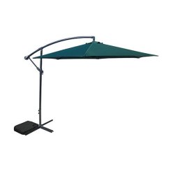 Parasol DEMI 300 cm, 42 mm, zielony, PE, ogrodowy