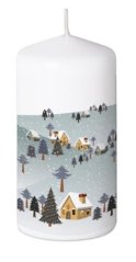 Cilindru lumânare 60x110mm, Winter Wonderland