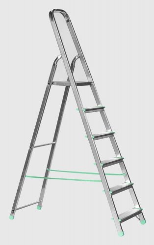 Rebrík ALW 6-stupňový jednostranný s plast. plošinkou KLC