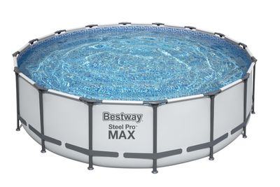 Bestway® Steel Pro MAX Pool, 5612Z, Filter, Pumpe, Leiter, Abdeckung, 4,88 x 1,22 m