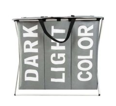 Košara za rublje - 3 pretinca na preklopnom okviru