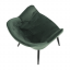 Dizajnerski fotelj, zelena tkanina Velvet, FEDRIS