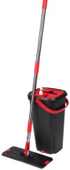 QuickShine MagicHome takarító mop szett, lapos, 8 literes kicsavaró vödörrel, padlókhoz (akció)