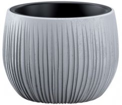 Květináč BETON Bowl, 18x14 cm, šedý, vzhled beton