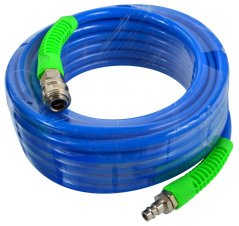 Druckschlauch mit Schnellkupplungen PU-Geflecht 8/12 mm 15 m, GEKO