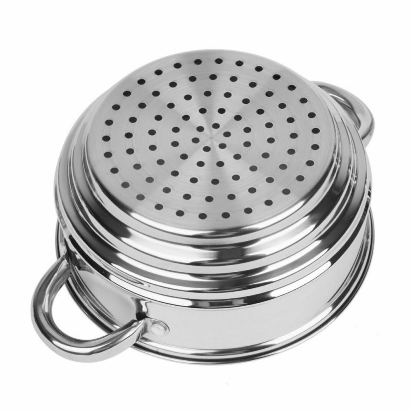 Topfeinsatz aus Edelstahl zum Dampfgaren 16 cm/18 cm/20 cm (akce)