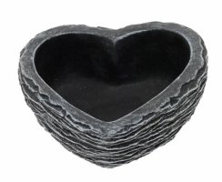 Obal srdce cement šedé 20x20x10 cm