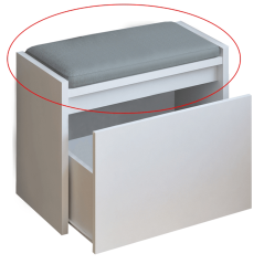 Párna/párna, szürke szövet, BERGI NEW (akció)