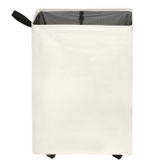 Összecsukható szennyestartó kerekekkel, bézs, PRIOR