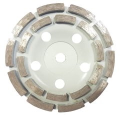 Diamantni brus 125 mm dvoredni z navojem M14, za beton, MAR-POL (akce)