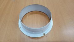 ND-Rauchflansch, weiß emailliert, Durchm. 150 mm ALFA TERM20