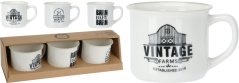 Hrnek na kávu VINTAGE sada 3 ks 180 ml Hrnek na kávu VINTAGE sada 3 ks 180 ml