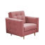 Teljesen kárpitozott fotel, régi rózsaszín szövet, AMEDIA