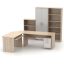 Büroschrank, Sonoma-Eiche/Weiß, JOHAN 2 NEW 13 JH033