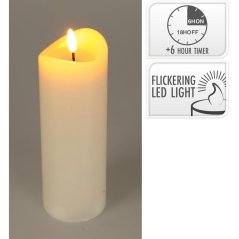 Sviečka LED 7x15 cm s časovačom ivory