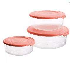 Dóza na potraviny UH sada 3ks 1.7/1/0.5L okrúhla mix "Family Food" TONTARELLI KLC