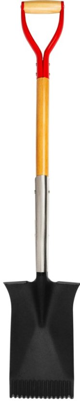 Ásó Strend Pro Premium RedShark, egyenes, fa nyéllel, D 1150 mm