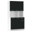 Komoda 6-drzwiowa, biało-czarna, PELION NEW (akce)