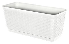 Virágcserép RATOLLA P 12 lit, fehér, matt