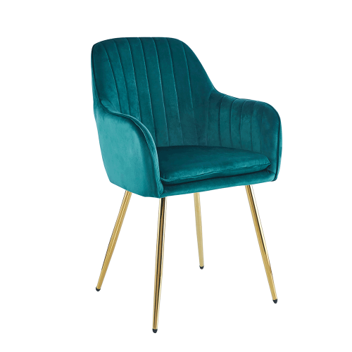 Dizajnerska fotelja, smaragdna Velvet tkanina/zlatna krom-zlatna, ADLAM