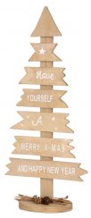 Dekoration MagicHome Christmas Woodeco, Baum mit Schildern, Packung. 2 Stück, 40x17 cm