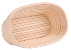 Coș din ratan MagicHome, pentru pâine cu aluat, oval, max.700 g, 30x14x7 cm