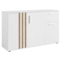 Komoda 3D1S, biały/dąb rzemieślniczy, TOLIS TYP 2