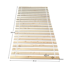 Stelaż łóżka z listew rolowanych 80x200 cm, PLUMA