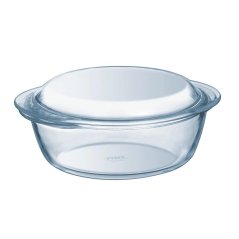 Misa zapekacia okrúhla s pokrievkou, 24x20x11cm, 1,6L+0,5L, sklo číre PYREX KLC