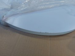 Stół barowy z regulacją wysokości, biały, średnica 60 cm, BRANY 2 NOWOŚĆ - WYPRZEDAŻ - Uszkodzenie