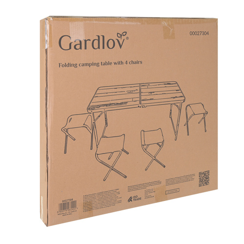Skladací záhradný stôl + 4 stoličky Gardlov (akce)