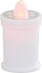 Sveča MagicHome TG-18, LED, nagrobna, bela, 11 cm, (del paketa 2xAA)
