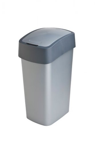 Kosz Curver® PACIFIC FLIP BIN 45 lit., 37,6x29,4x65,3 cm, antracyt/szary, na odpady
