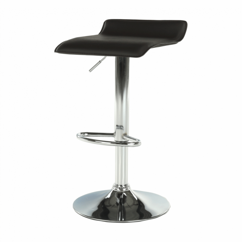 Barhocker, Kunstleder schwarz/chrom, LARIA NEU