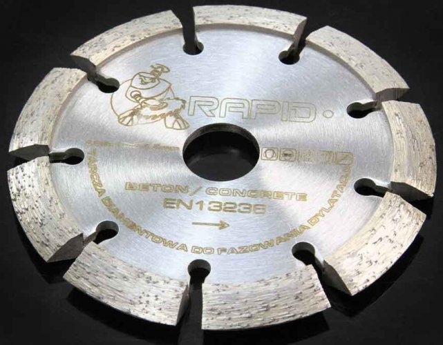 Disc diamantat pentru frezarea rosturilor de dilatație 125 x 22,2 mm, canelat, MAR-POL