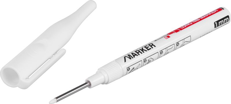 Marker Strend Pro, Tiefe, weiß, extra lange Spitze