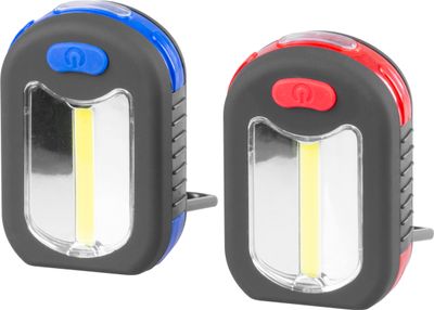 Strend Pro Worklight, pandantiv, LED 200 lm, magnet, cu clip, rosu/albastru, 3x AAA, Sellbox 12 buc