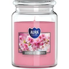 AURA gyertyák, üvegben, japán kert, 100 óra, 500 g