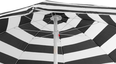Umbrela de soare Dalia, 180 cm, 32/32 mm, cu balama, negru/alb