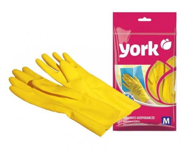 Rękawiczki York 092010, 09/L, żółte, do użytku domowego