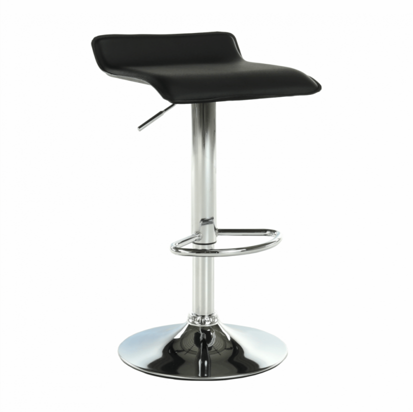 Barhocker, Kunstleder schwarz/chrom, LARIA NEU