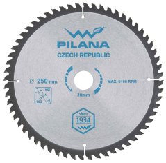 Sägeblatt mit SK-Blättern 250x2,4x30 Zähne 60 WZ, PILANA (akce)