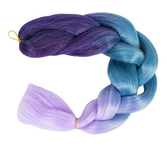 Syntetické vlasy vrkoče ombre blue/fio W10342 (akce)